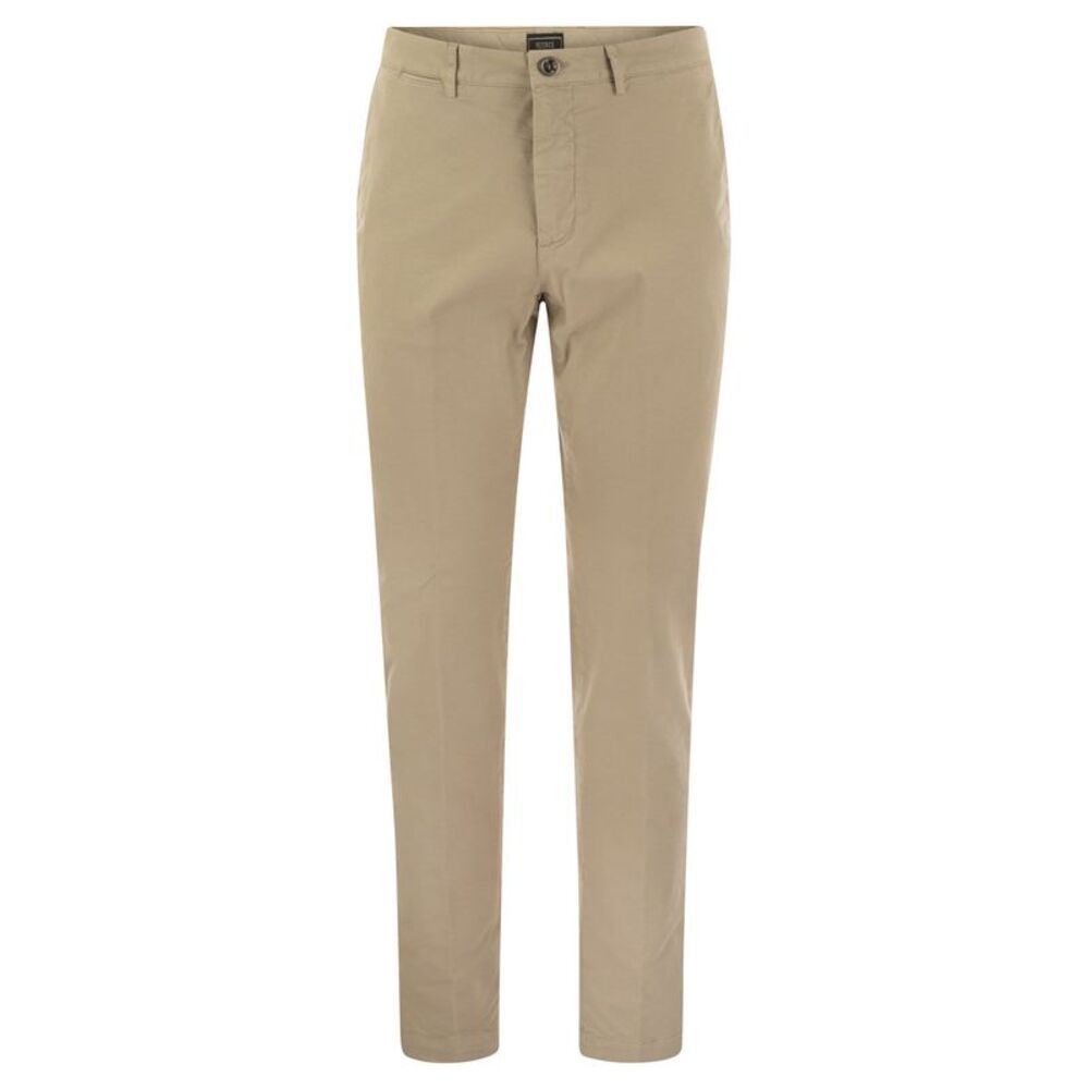 Peserico Men Stretch Cotton Gabardine Chino Trousers